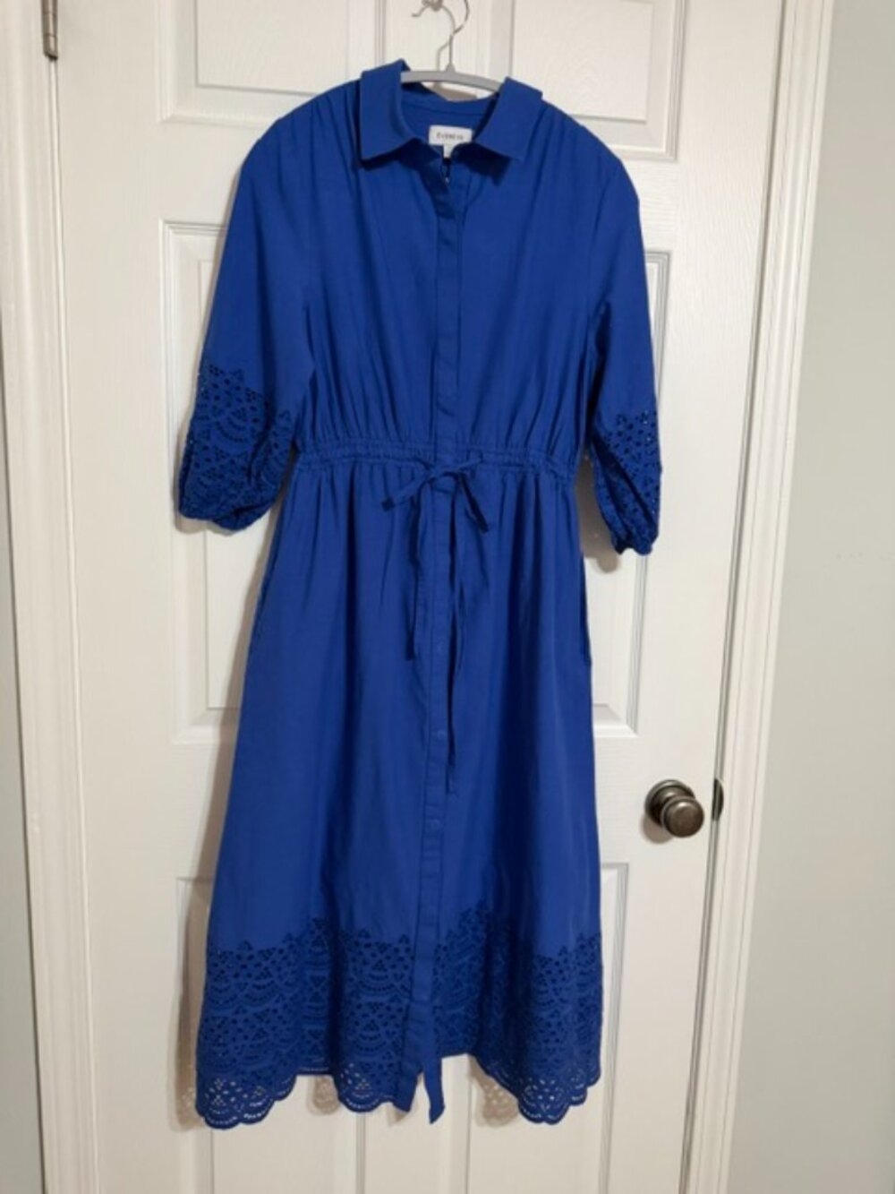 Evereve Addison Blue Eyelet Dress - Size S